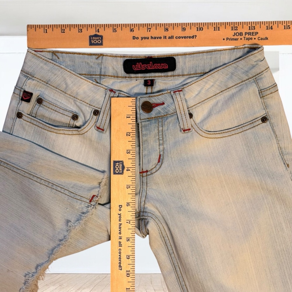 1217 Retro Ultralove Low Rise Super Flare Jeans 3R (27x31) Light Wash Stretch - Picture 7 of 14